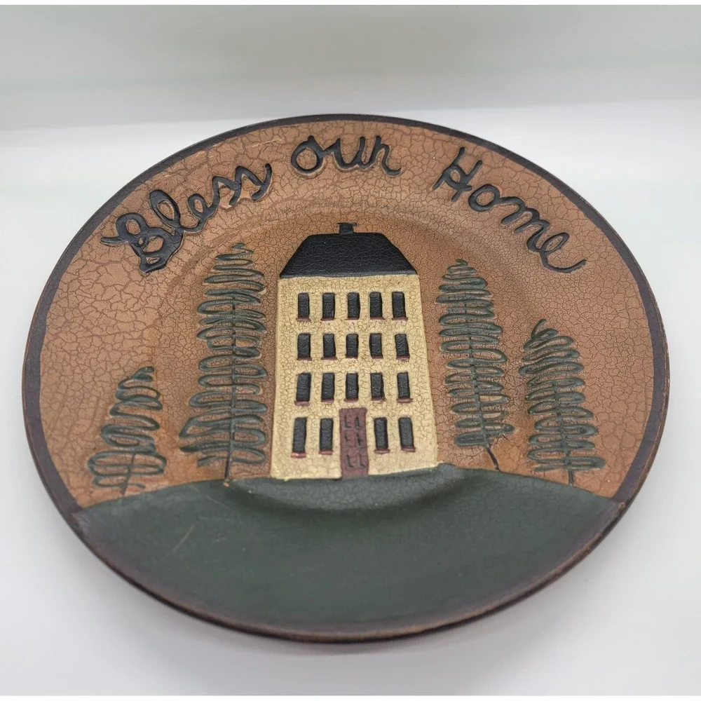 House Warming Gift Ragon House Decorative Plate "Bless Our Home" Collectible - Picture 3 of 12